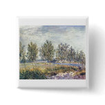 Alfred Sisley - Wiese in By 1880 Oil on Canvas Button