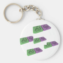 Alga as Al Aluminium  and Ga Gallium Key Chain