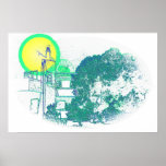 Algarve Villa Digital Sketch Print