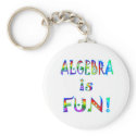 Algebra is Fun keychains