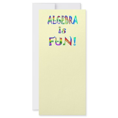 Algebra is Fun Rack Cards by SchoolAids