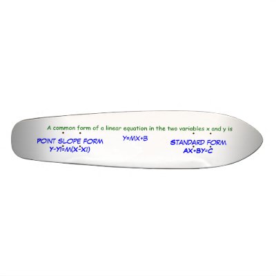 Algebra linear Equation Skateboard Deck by Rice888