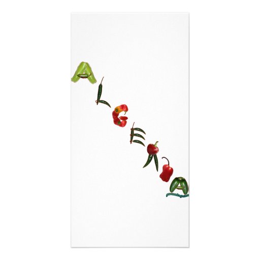 Algeria Chilli Peppers Personalised Photo Card