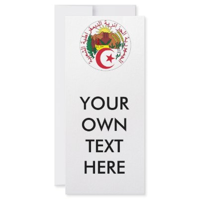 Algeria Coat of Arms Custom Rack Cards by flagshirts