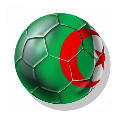 Algeria flag Algerian soccer ball gifts Poster by SoccerJersey