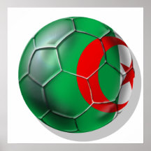 Algeria flag Algerian soccer ball gifts Poster