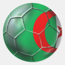 Algeria flag Algerian soccer ball gifts Round Sticker