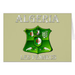 Algeria flag Les Fennecs Soccer Football shield Greeting Card