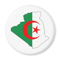 Algeria flag map DZ Fridge Magnets