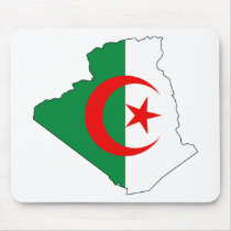Algeria flag map DZ Mouse Mat