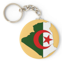 Algeria flag map key chains