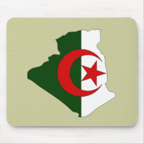 Algeria flag map mouse pads