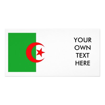 Algeria Flag Custom Photo Card by flagshirts