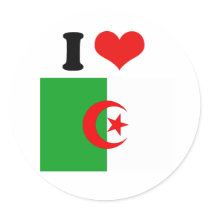Algeria Flag Round Stickers