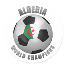 ALGERIA SOCCER CHAMPIONS ROUND STICKER