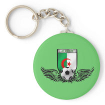 Algeria sophisticated soccer football crest keychains