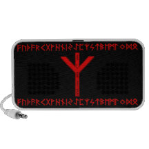 Algiz Rune red Notebook Speakers