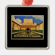 Alhambra Granada Spain Christmas Ornaments