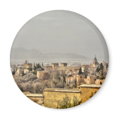 Alhambra Palace, Granada, Spain Refrigerator Magnets by Squealia
