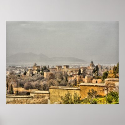 Alhambra Palace Granada Spain Poster by Squealia