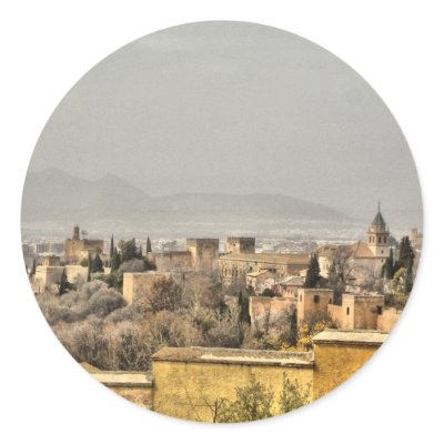 Alhambra Palace, Granada, Spain Sticker by Squealia