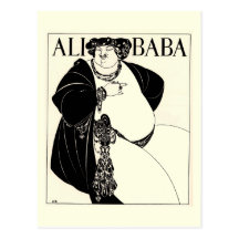 Ali Baba by Aubrey Beardsley Post Card