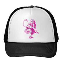 Alice and Flamingo Inked Pink Hat