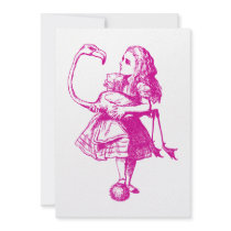 Alice and Flamingo Inked Pink