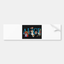 ALICE AND FRIENDS IN WONDERLAND BUMPER STICKERS