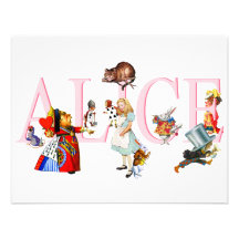 ALICE AND FRIENDS PERSONALIZED ANNOUNCEMENT