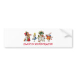 ALICE AND HER FRIEND FROM WONDERLAND bumper stickers