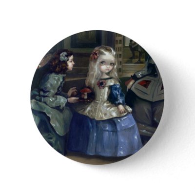 "Alice and Las Meninas" Button by strangeling