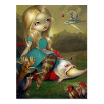 "Alice and the Bosch Birds" Postcard