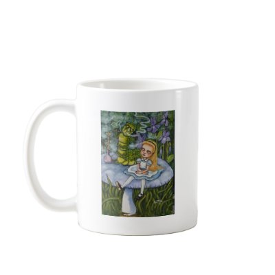 Alice and the Catapillar Coffee Mug by FairyFolkbyElisa