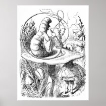 Alice and the Caterpillar Print
