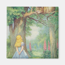 Alice and the Cheshire Cat Fridge Magnets
