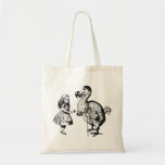Alice and the Dodo Inked Black Tote Bags