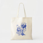Alice and the Duchess Inked Blue Bag