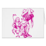 Alice and the Duchess Inked Pink Greeting Card