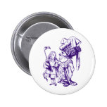Alice and the Duchess Inked Purple Pinback Button