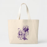 Alice and the Duchess Inked Purple Tote Bags
