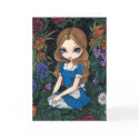 "Alice and the Flowers" Greeting Card