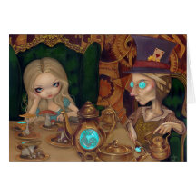 "Alice and the Mad Hatter" Greeting Card