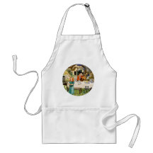 Alice and the Mad Hatter's Tea Party Apron