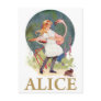 ALICE AND THE PINK FLAMINGO PLAY CROQUET POST CARDS