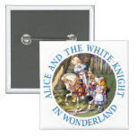 Alice and The White Knight in Wonderland Pins