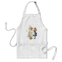 ALICE AND THE WHITE QUEEN APRONS