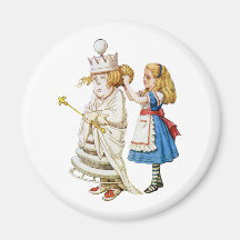 ALICE AND THE WHITE QUEEN FRIDGE MAGNET