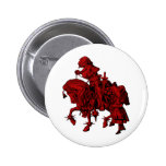 Alice and White Knight Inked Red Fill Pinback Button