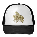 Alice and White Knight Inked Sepia Mesh Hat
